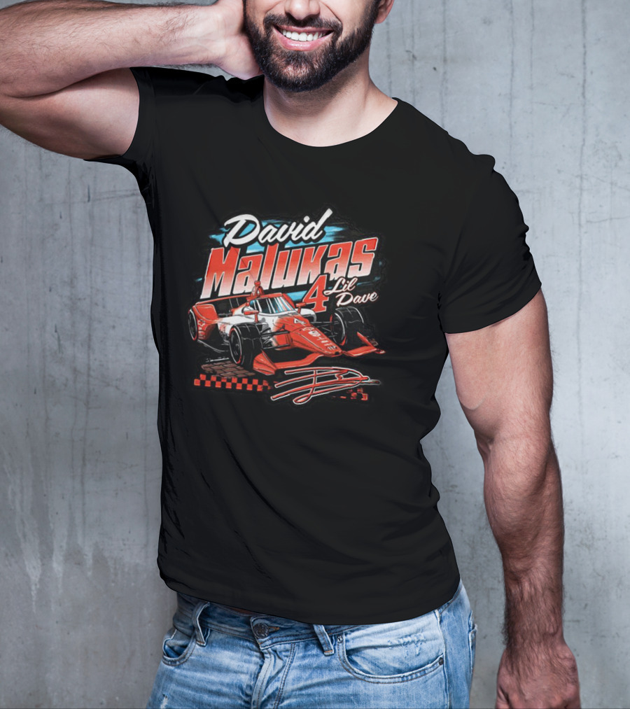 David Malukas Racecar 4 Lil Dave Racing Tribute Motorsports T-Shirt
