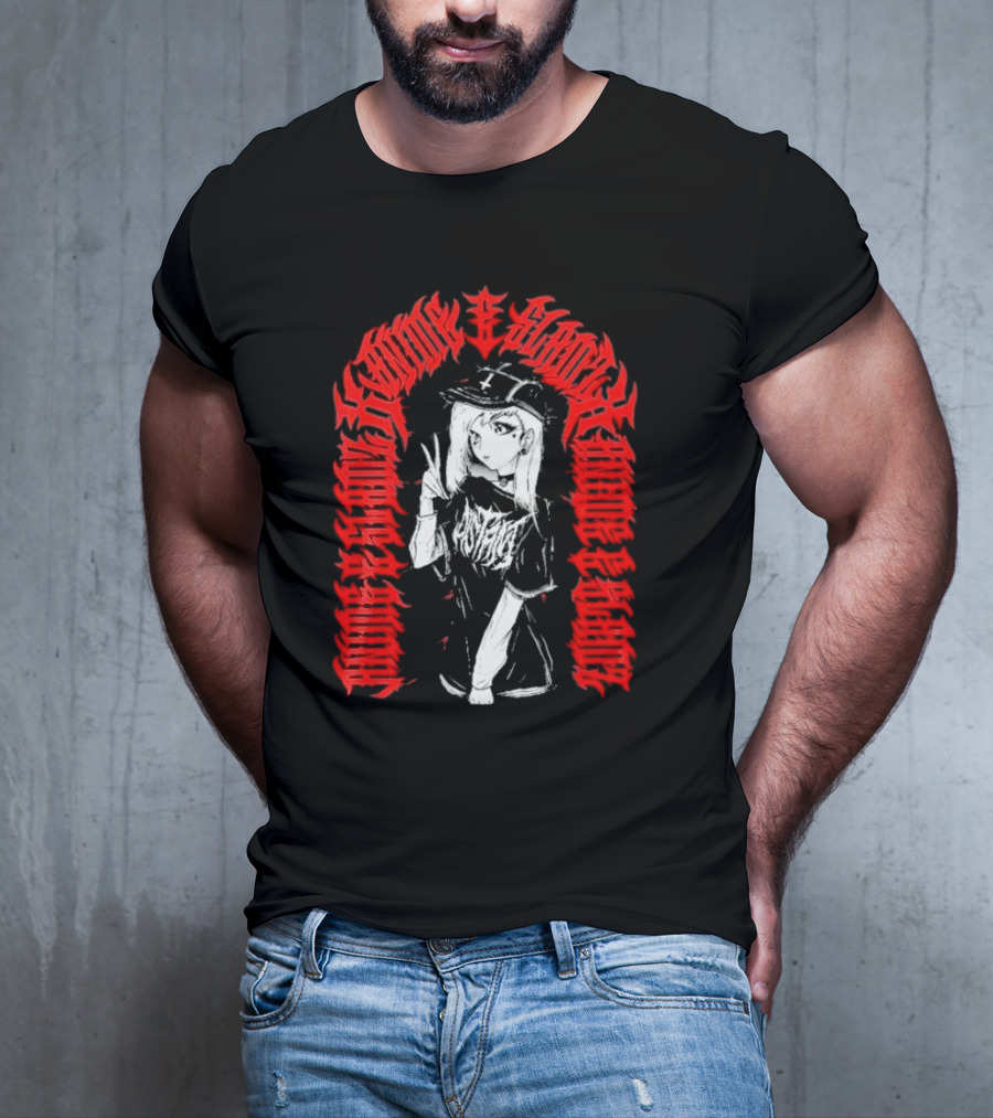 Distant Anime Slams Cosmic Lovecraftian Heavy Metal Aesthetics T-Shirt