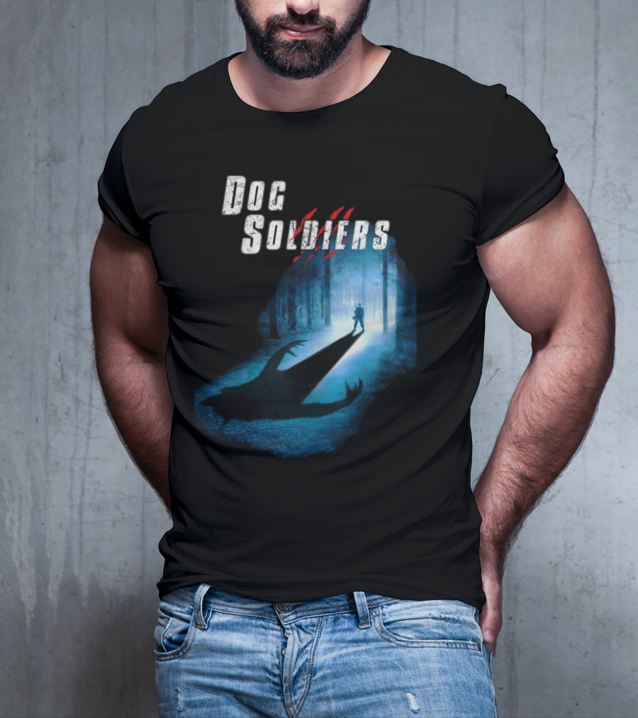 Dog Soldiers Werewolf Shadow In Forest Scene T-Shirt