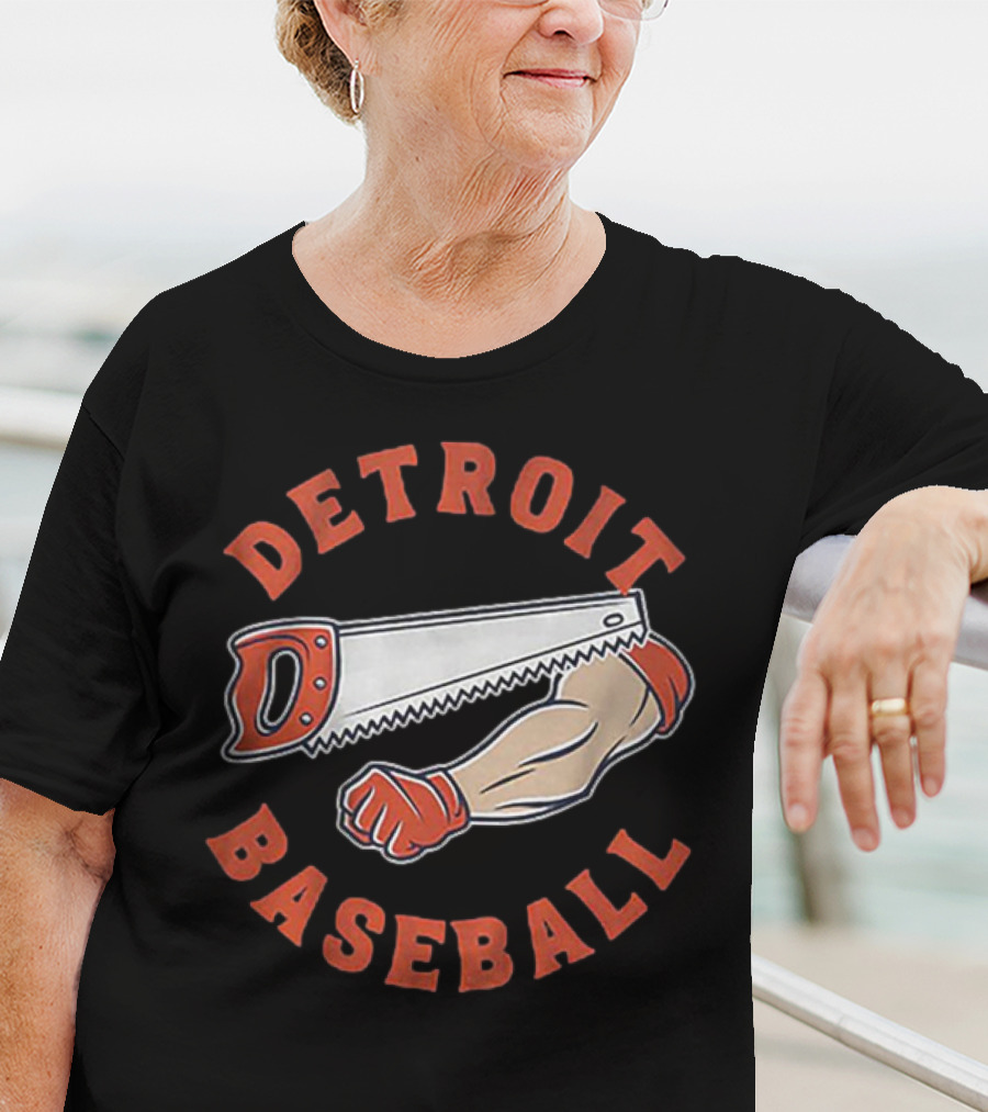 Detroit Baseball Saw Arm Graphic T-Shirt