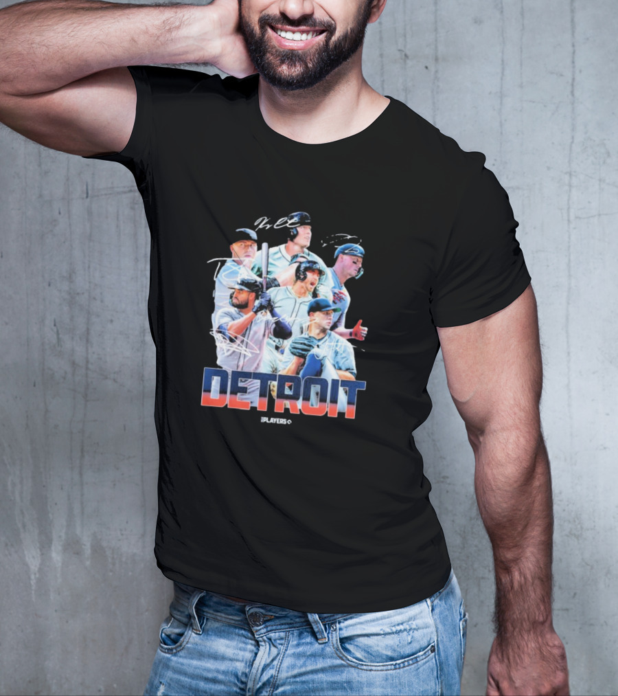 Detroit Tigers MLB Players Series Signatures 2025 Highlights T-Shirt