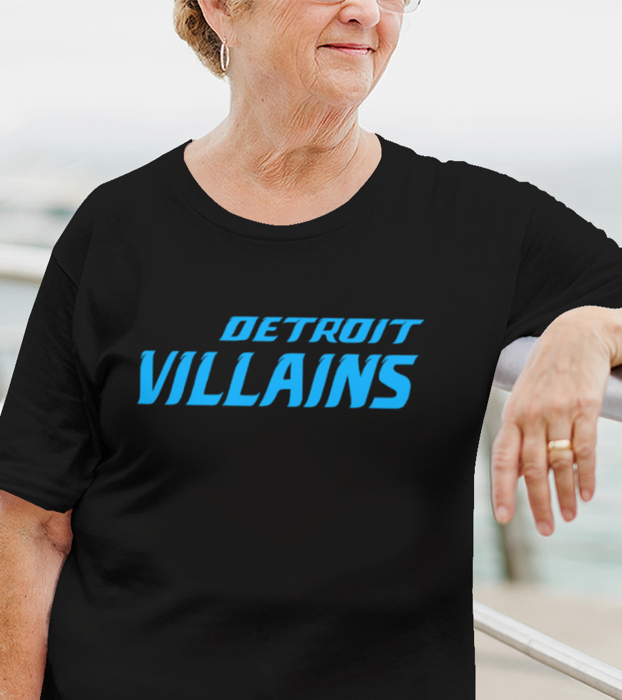 Detroit Villains Football Grit Sports Design T-Shirt