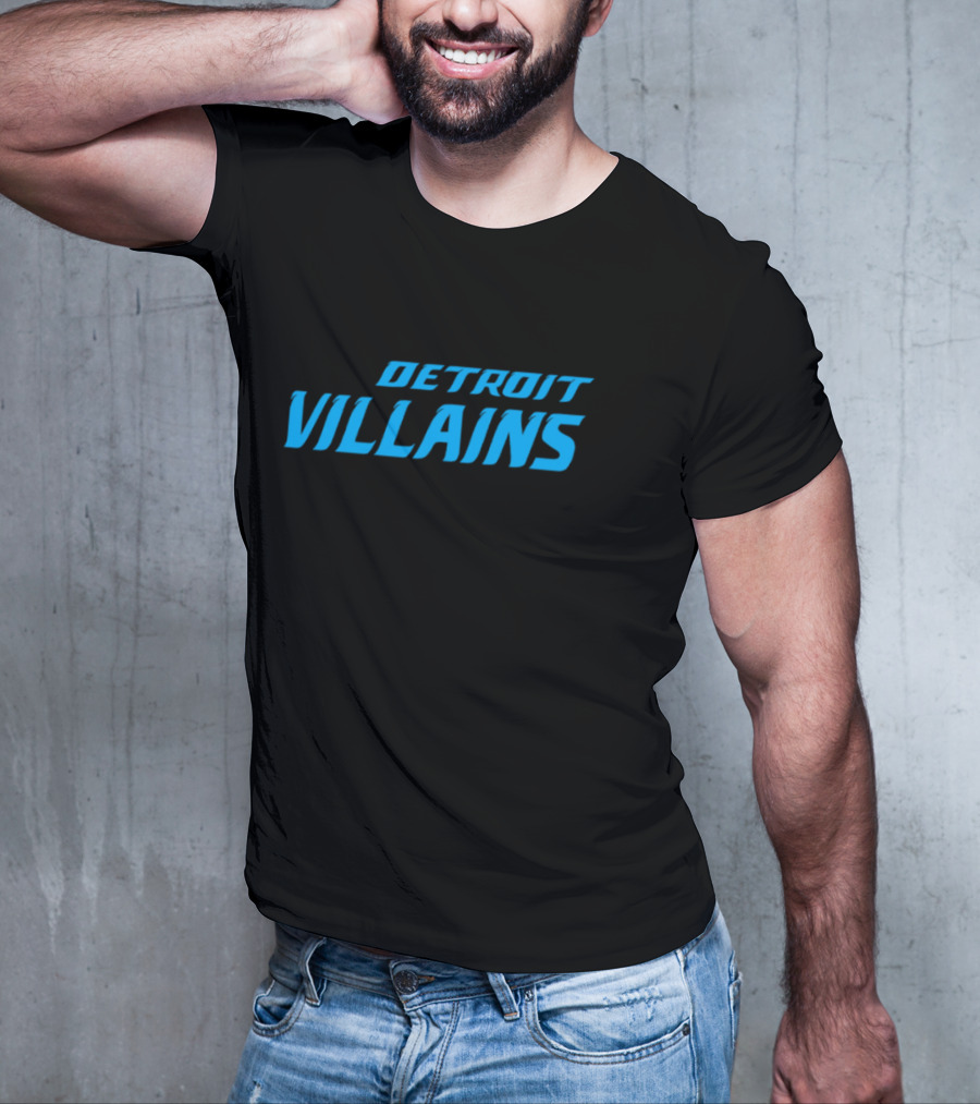 Detroit Villains Football Grit Sports Design T-Shirt
