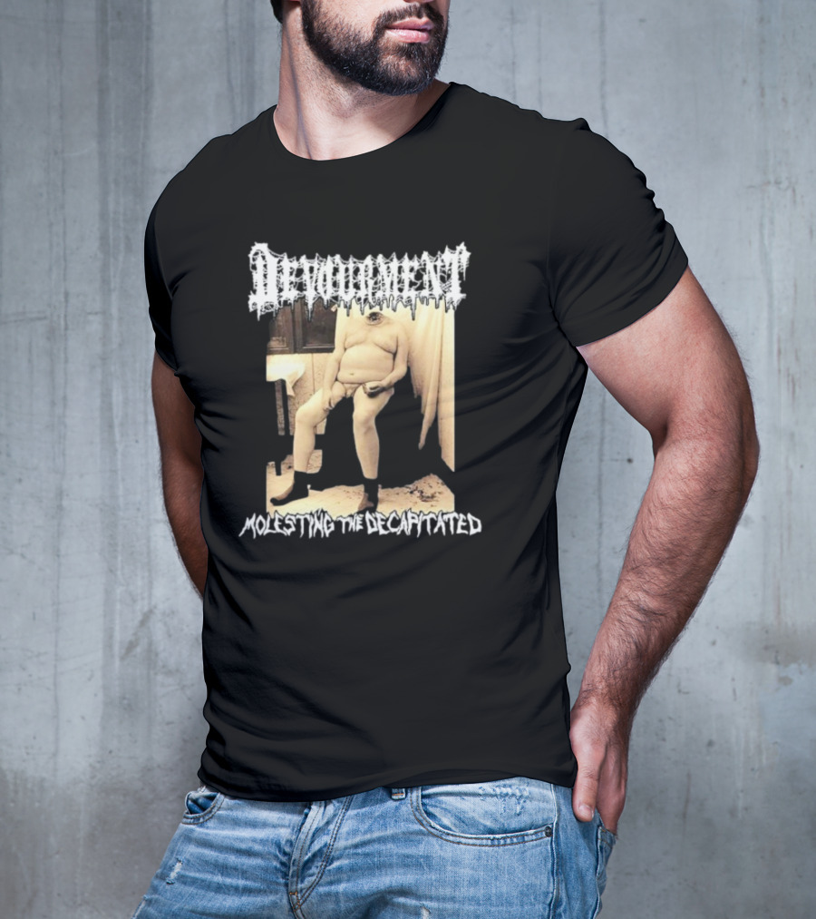 Devourment Molesting The Decapitated Graphic With Figure And Text T-Shirt