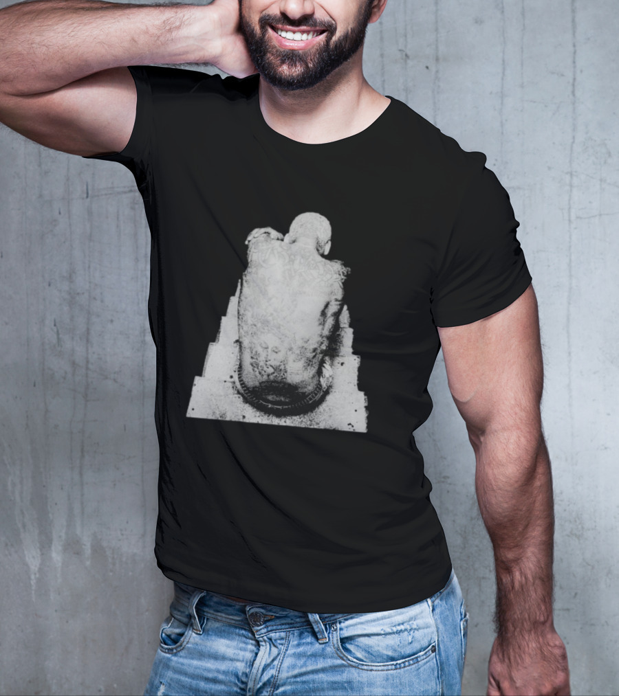 "Ekkstacy Tattooed Figure Sitting On Staircase Design" T-Shirt