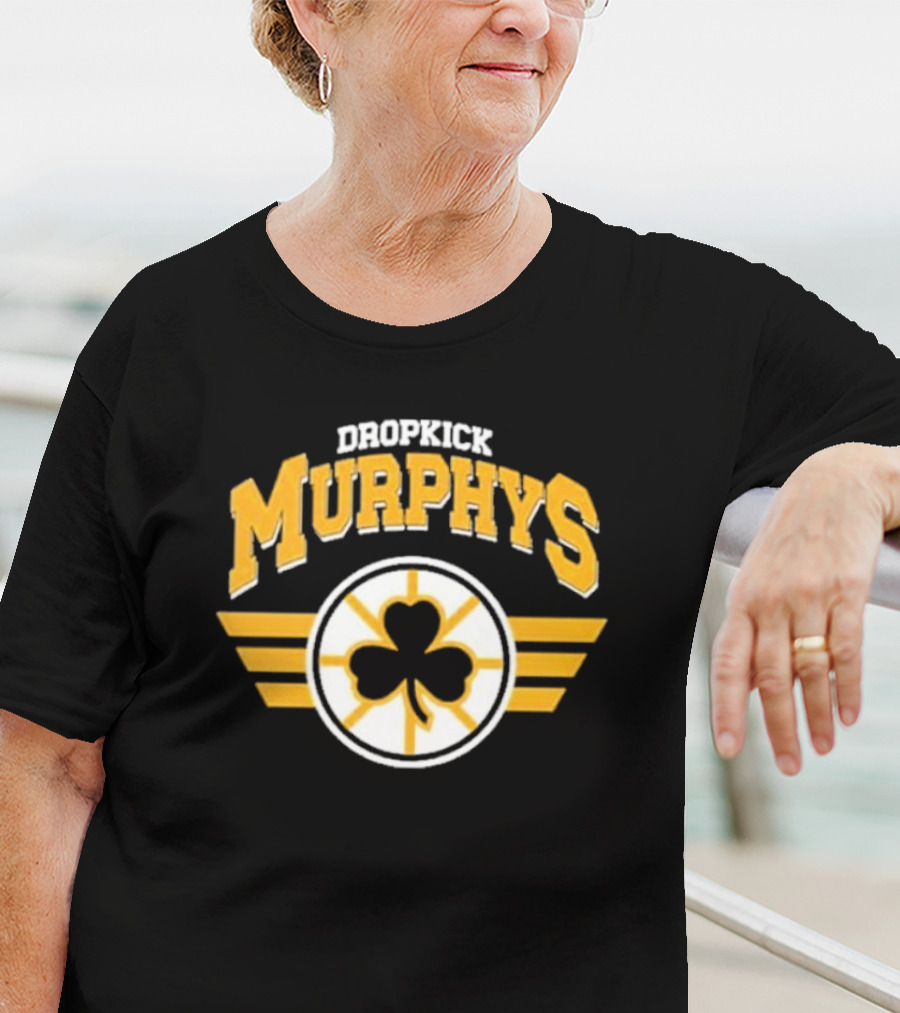 Dropkick Murphys Shamrock Winged Emblem Boston Bruins T-Shirt