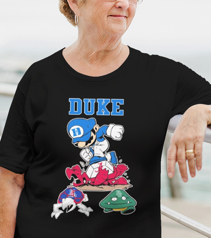 Duke Blue Devils Super Mario Crushing Arizona Wildcats Baylor T-Shirt