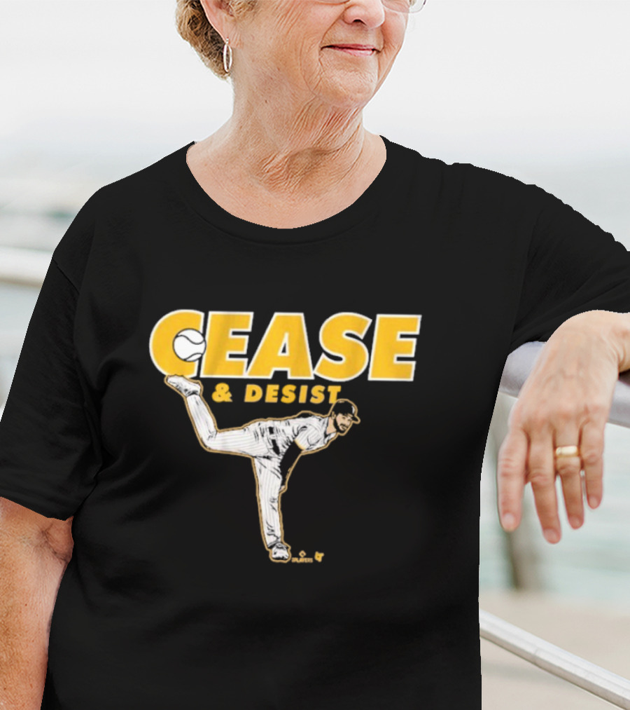 Cease And Desist Baseball Player Pitching Action T-Shirt