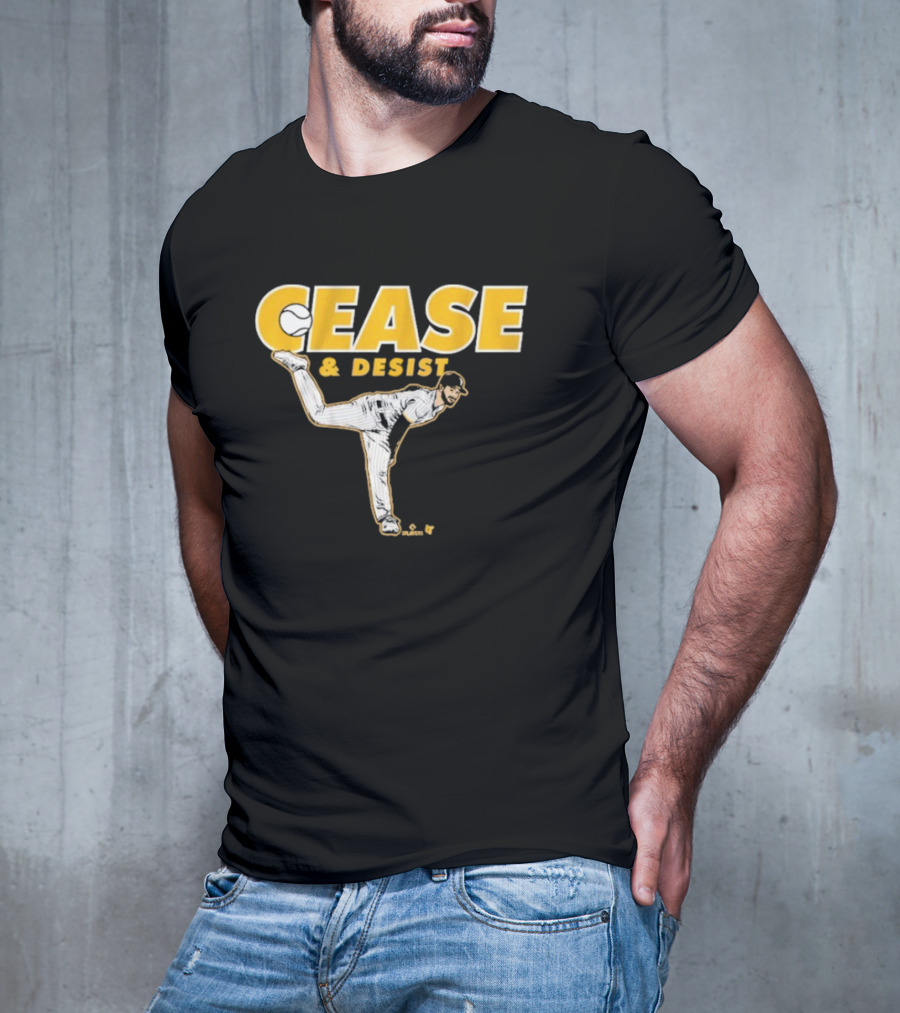 Cease And Desist Baseball Player Pitching Action T-Shirt