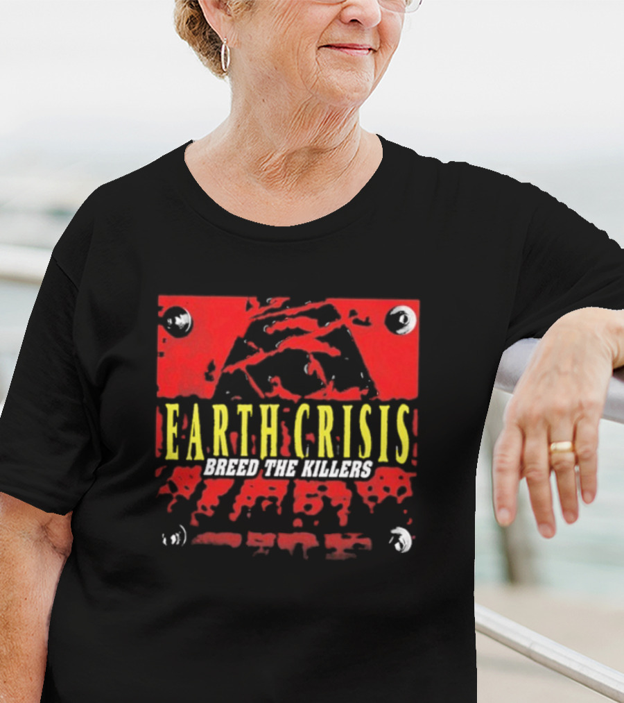 Earth Crisis Breed The Killers Yellow Text Red Background T-Shirt