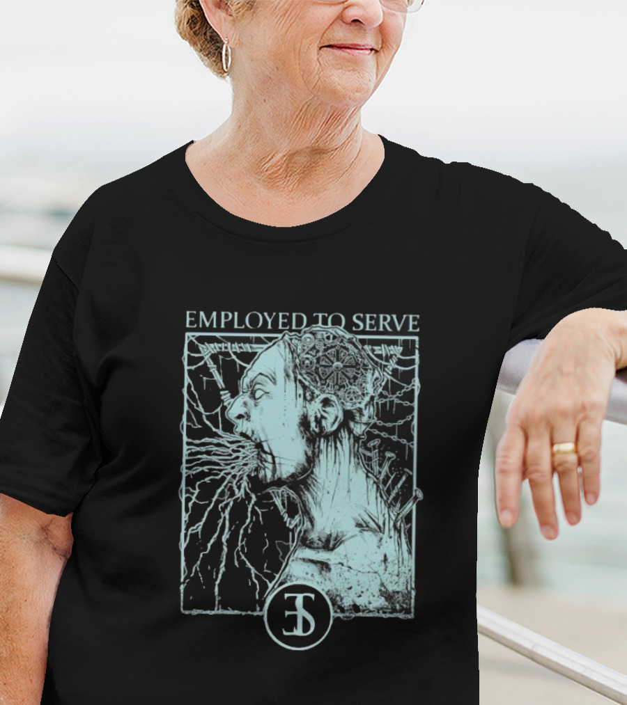 Employed To Serve Force Fed Intense Scream Artwork T-Shirt