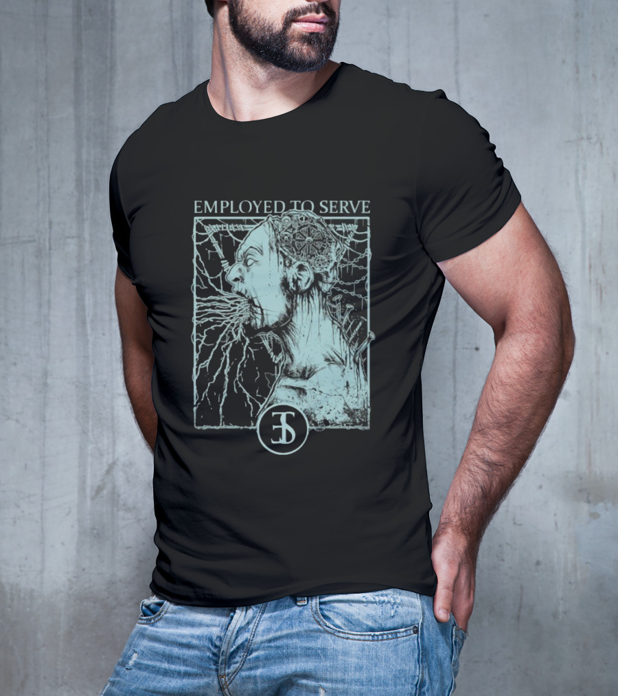 Employed To Serve Force Fed Intense Scream Artwork T-Shirt