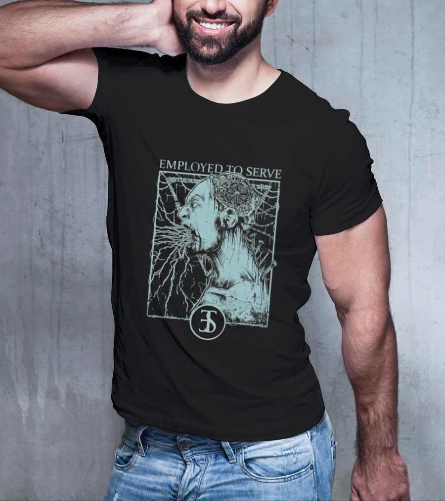 Employed To Serve Force Fed Intense Scream Artwork T-Shirt