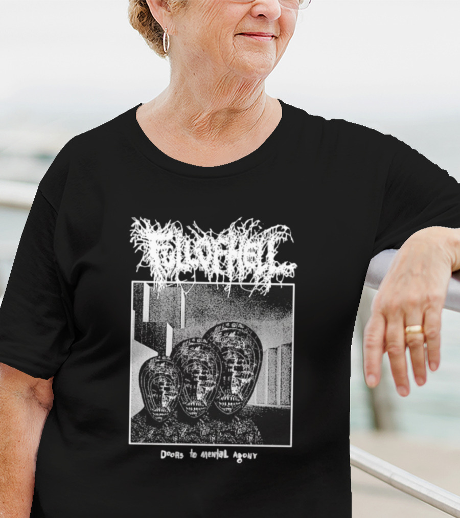 Full Of Hell Doors To Mental Agony Masked Faces Graphic T-Shirt