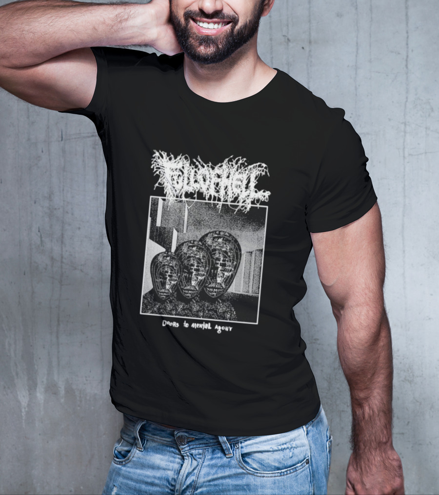 Full Of Hell Doors To Mental Agony Masked Faces Graphic T-Shirt