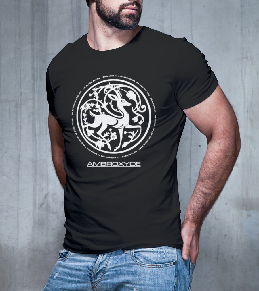 Felly Ambroxyde Scandinavian Deer Floral Circle T-Shirt