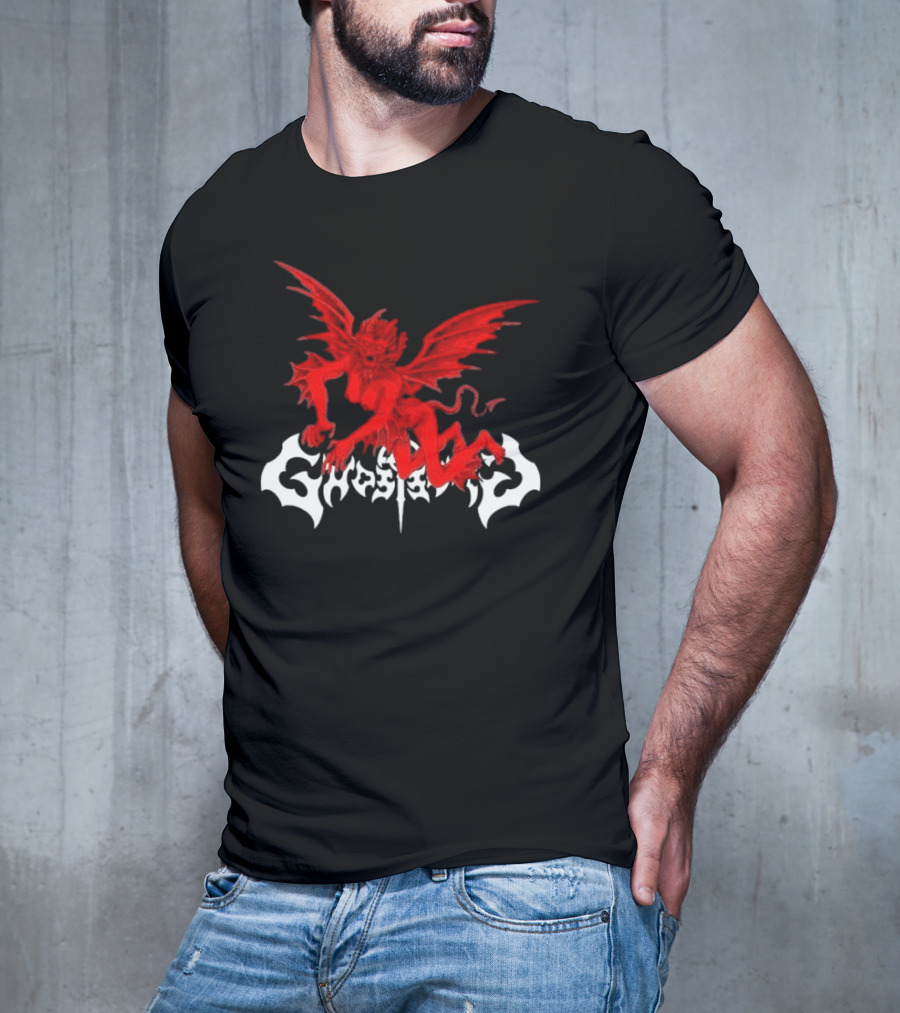 Ghost Supply Red Anarchy Angel Design USA T-Shirt