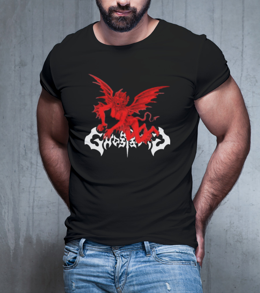 Ghost Supply Red Anarchy Angel Design USA T-Shirt