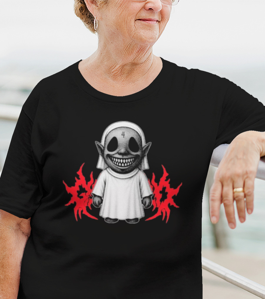 Ghost Supply Left Behind Smiling Figure With 4 Markings Retro Style T-Shirt