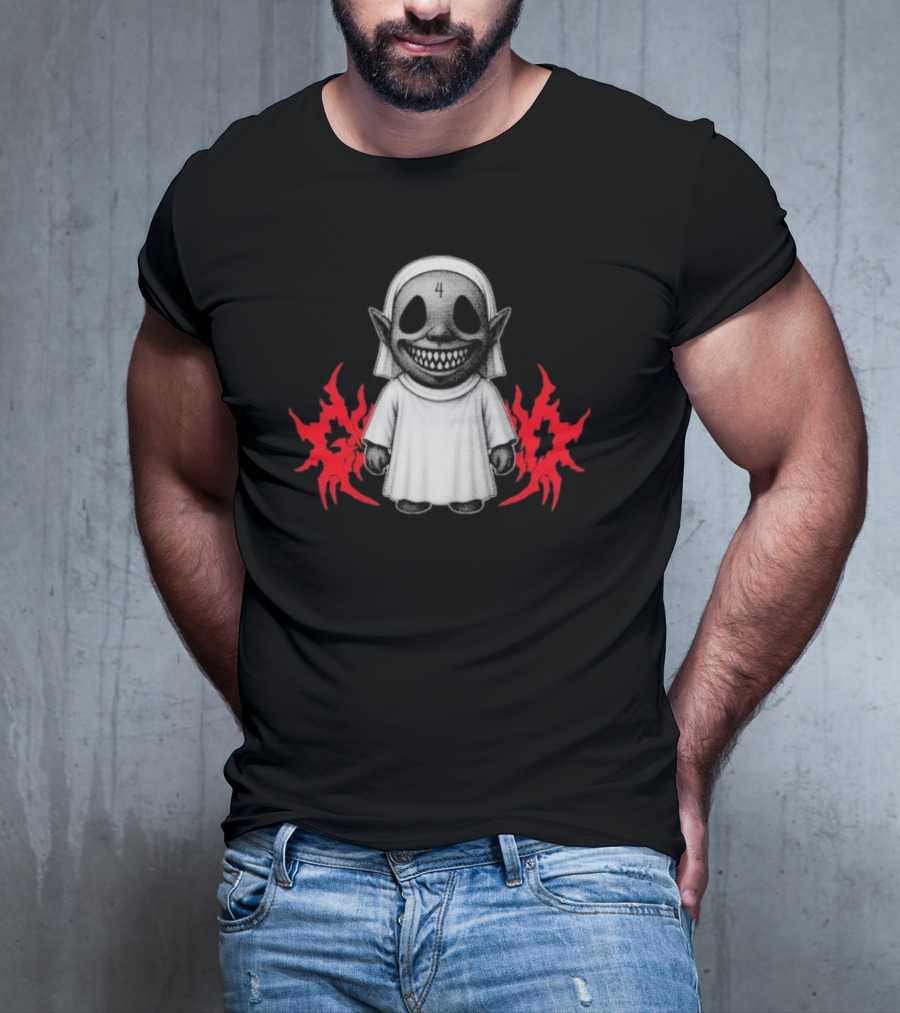Ghost Supply Left Behind Smiling Figure With 4 Markings Retro Style T-Shirt