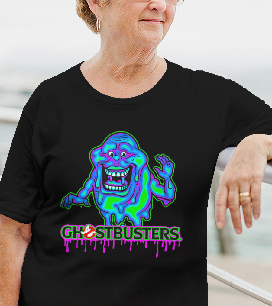 Ghostbusters Slimer Neon Little Spud Cartoon Ooze Glow T-Shirt
