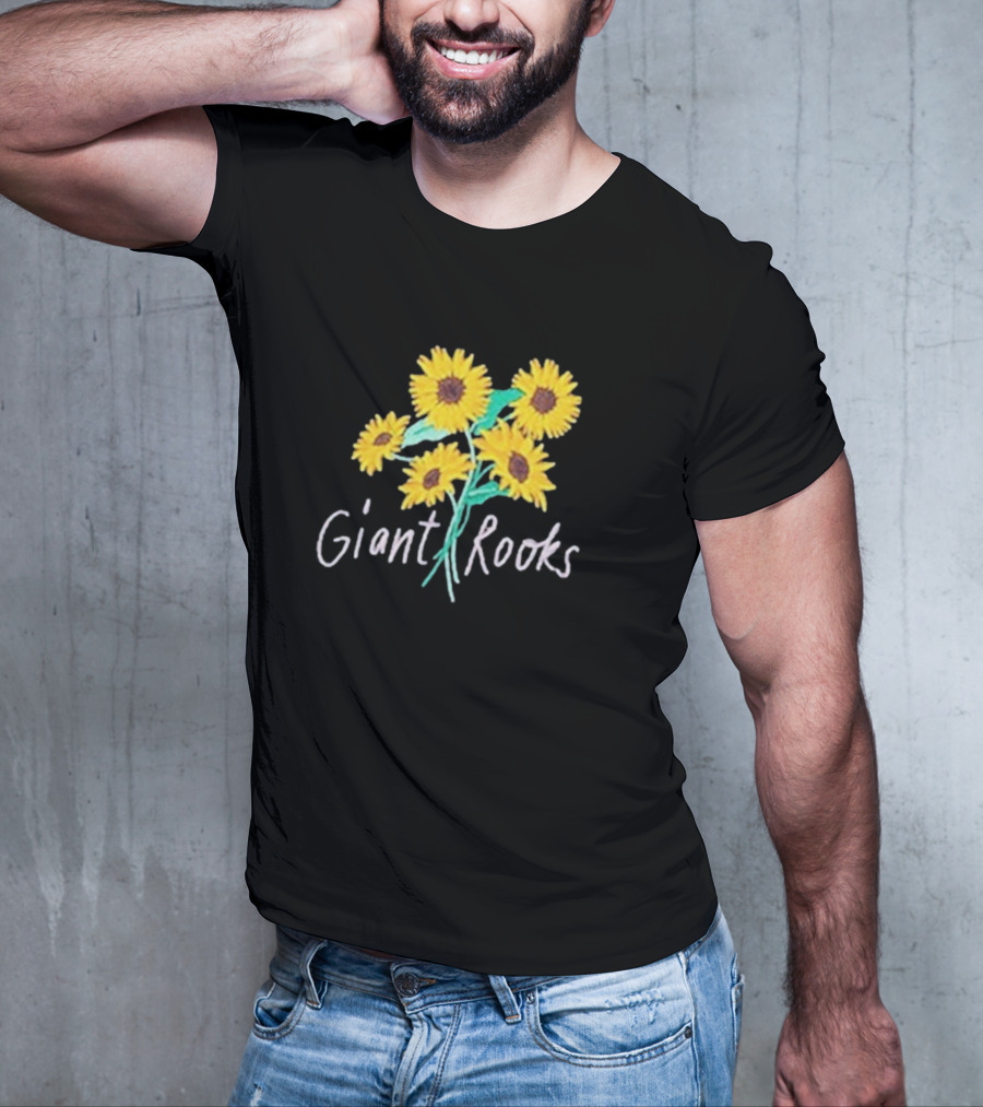 Giant Rooks Sunflower Bouquet Pink Skies T-Shirt