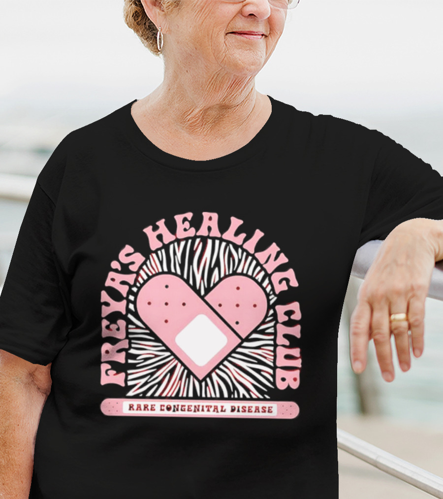 Freya's Healing Club Rare Congenital Disease Bandaid Heart T-Shirt