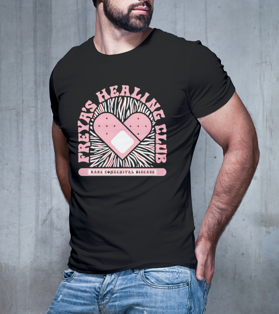 Freya's Healing Club Rare Congenital Disease Bandaid Heart T-Shirt