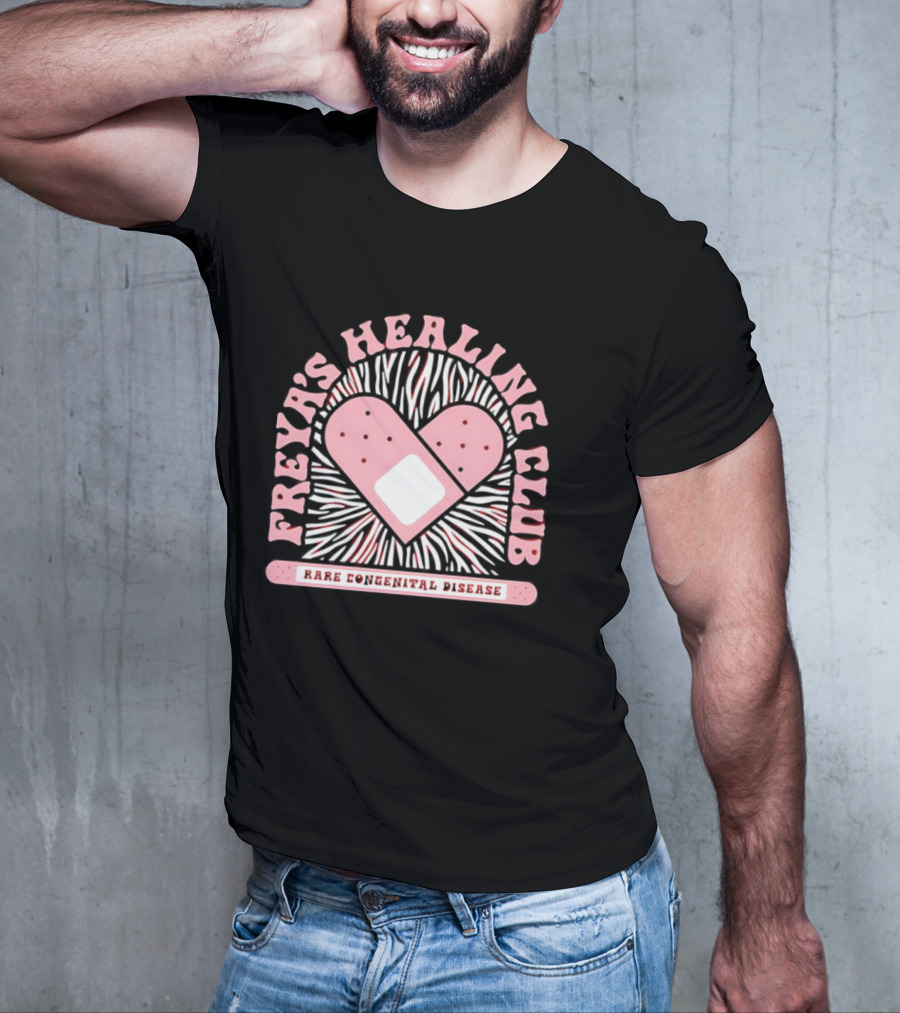 Freya's Healing Club Rare Congenital Disease Bandaid Heart T-Shirt