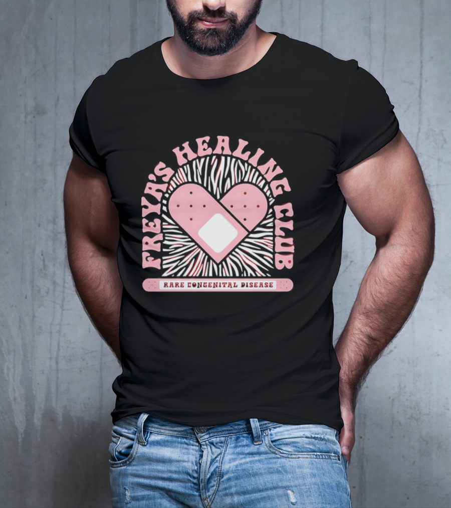 Freya's Healing Club Rare Congenital Disease Bandaid Heart T-Shirt