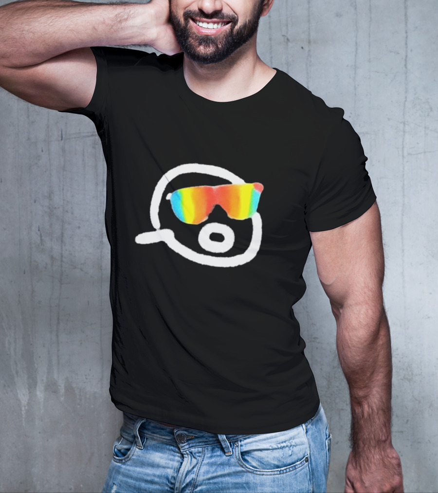 Gorklon Rainbow Sunglasses Sketch Retro Style T-Shirt