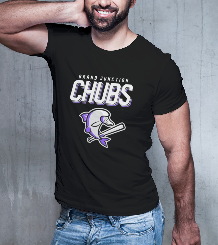 Grand Junction Chubs Baseball Fish Mascot T-Shirt