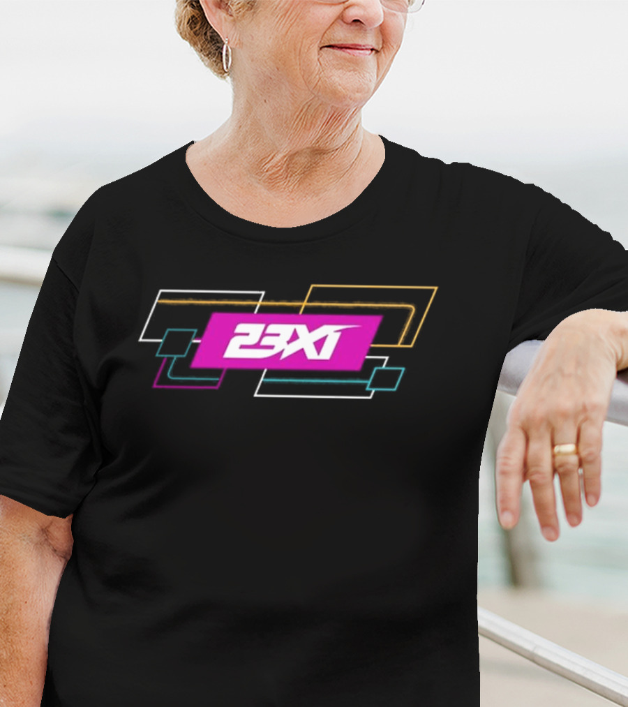 23XI Racing Team Colorful Geometric Elements T-Shirt