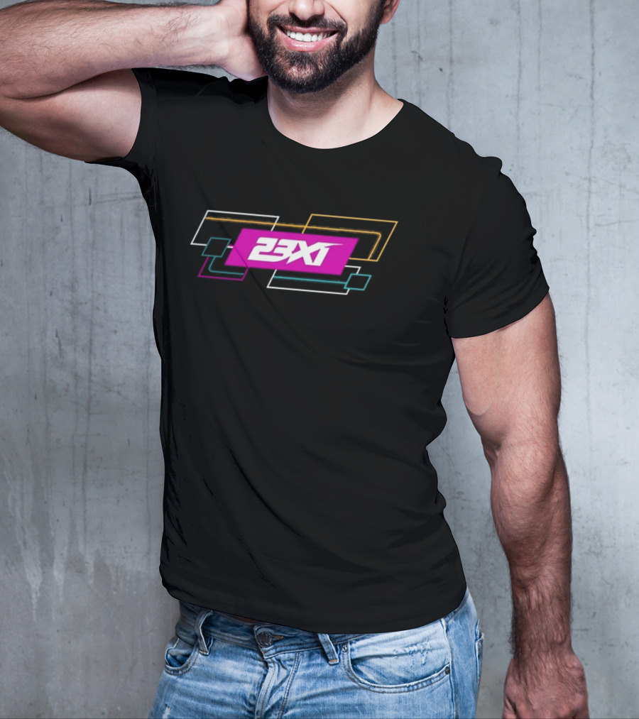 23XI Racing Team Colorful Geometric Elements T-Shirt