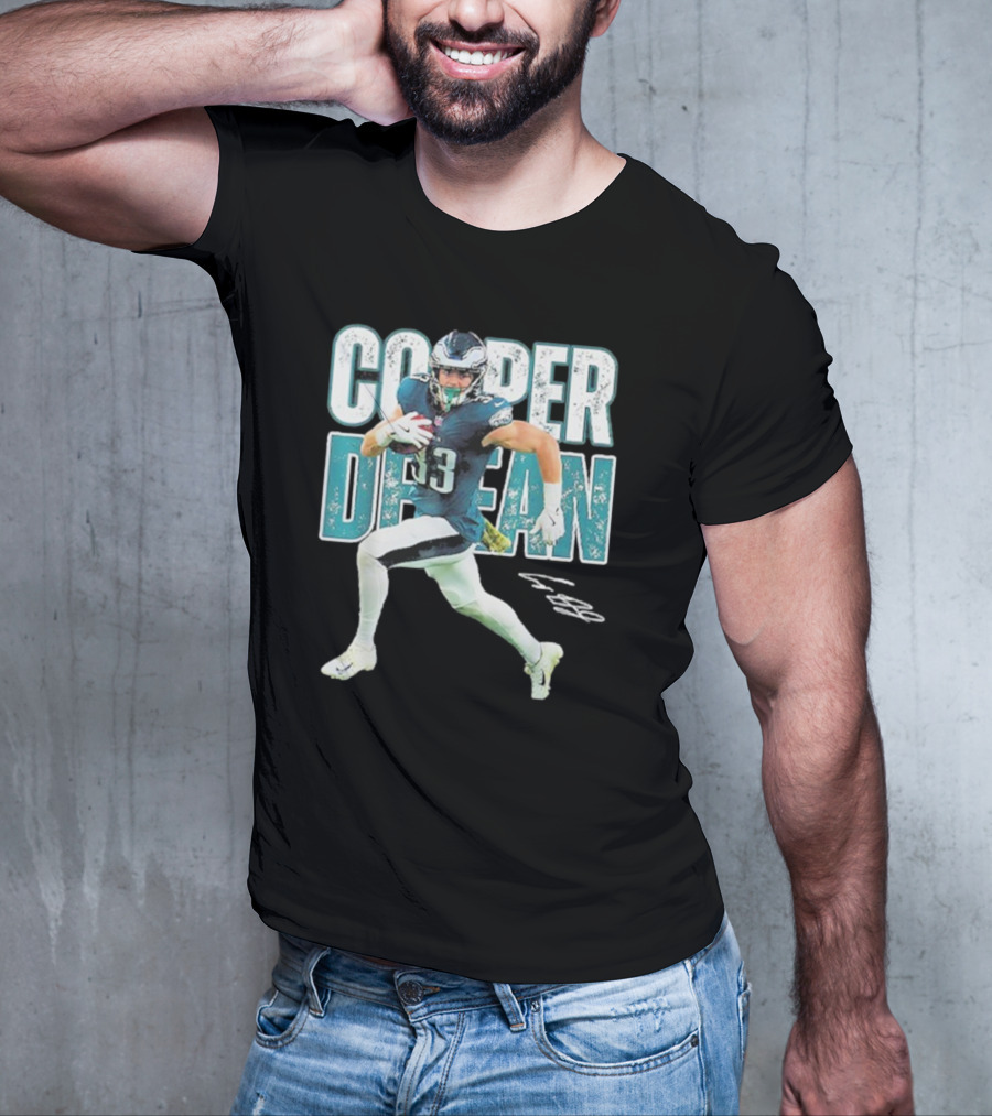 Cooper Dejean 33 Philadelphia Eagles Football Player T-Shirt