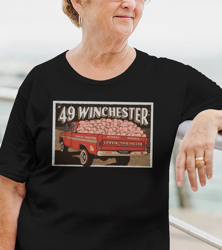 49 Winchester Georgia Theatre Athens April 3 2025 Leavin This Holler T-Shirt