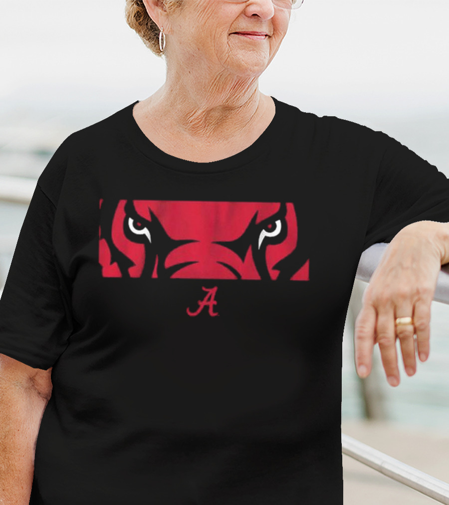 Alabama Crimson Tide Big Al Mascot Eyes With Iconic Red A T-Shirt