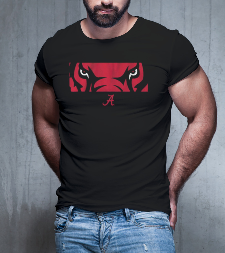 Alabama Crimson Tide Big Al Mascot Eyes With Iconic Red A T-Shirt