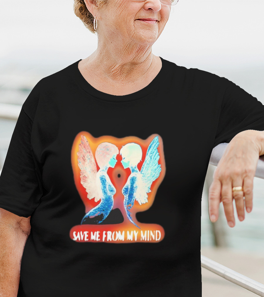 Angel Save Me From My Mind Wings Reflection T-Shirt