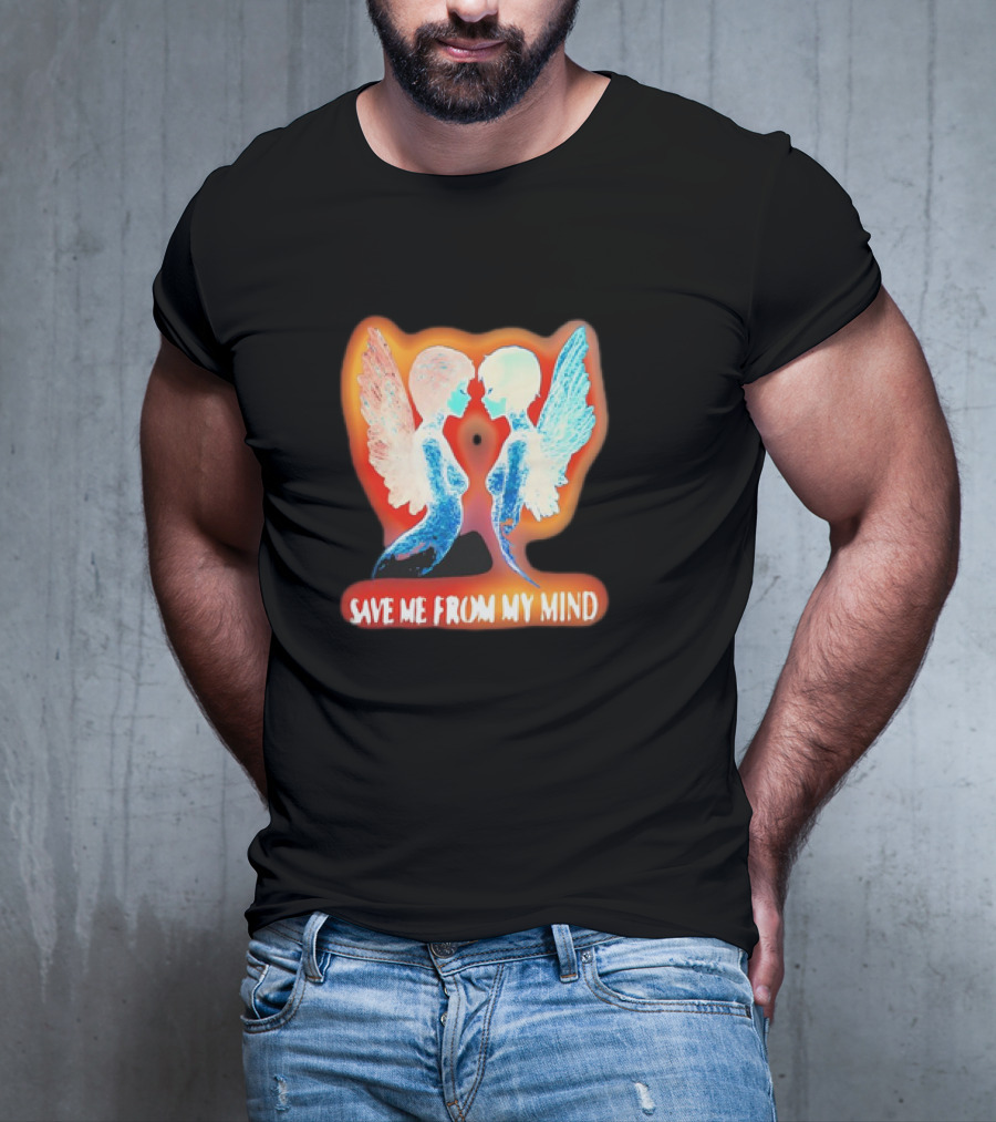 Angel Save Me From My Mind Wings Reflection T-Shirt
