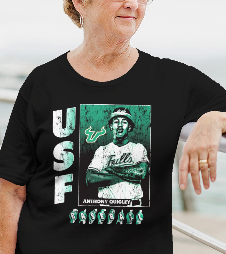 USF Bulls Anthony Quigley Baseball Vintage NCAA Division I T-Shirt