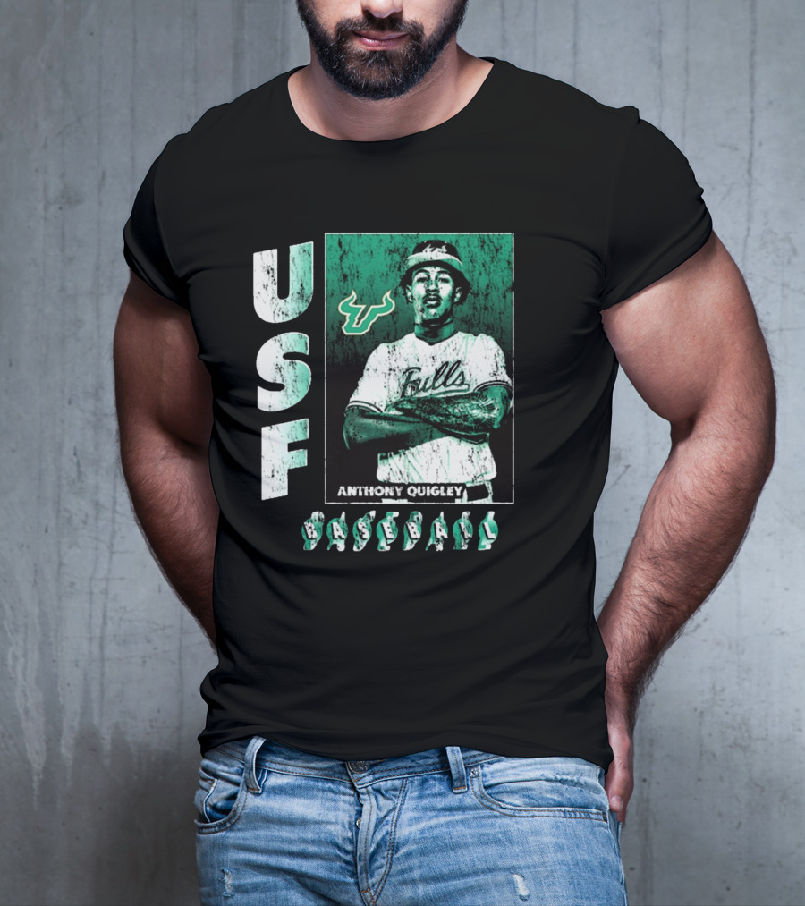 USF Bulls Anthony Quigley Baseball Vintage NCAA Division I T-Shirt