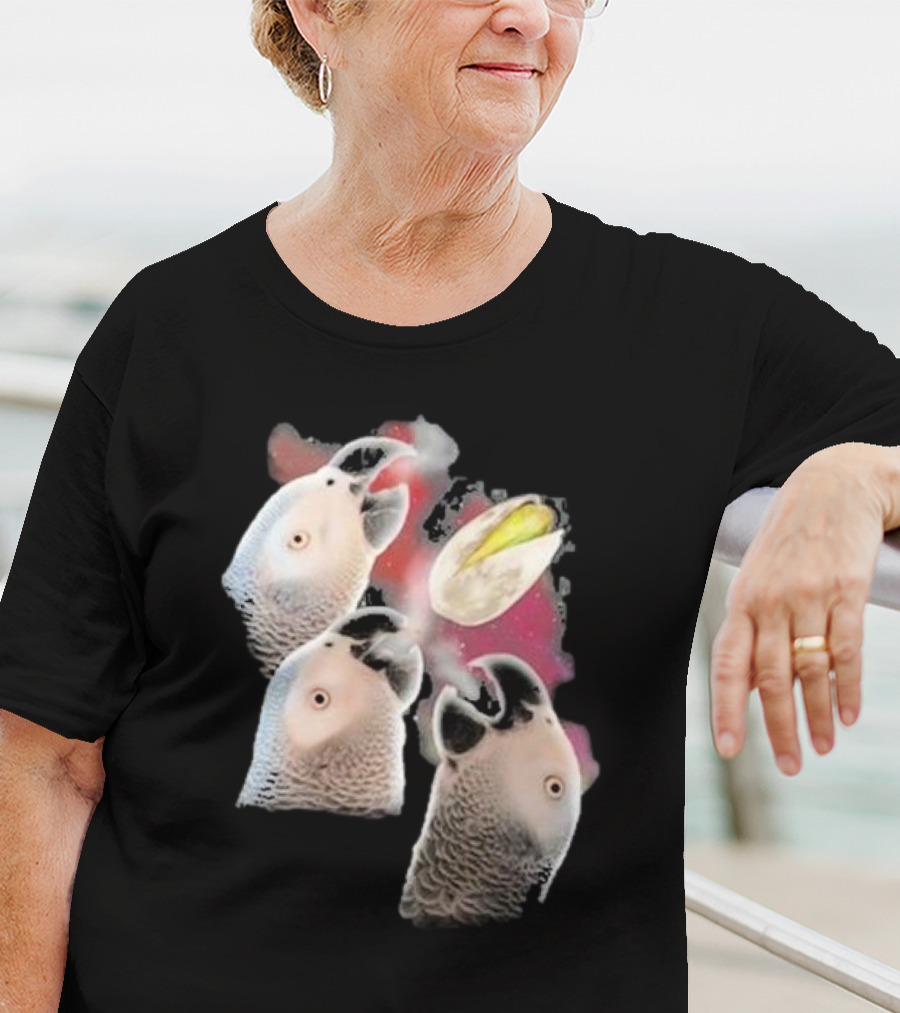 Apollo And Frens Three Cockatoos With Moon And Space Theme T-Shirt