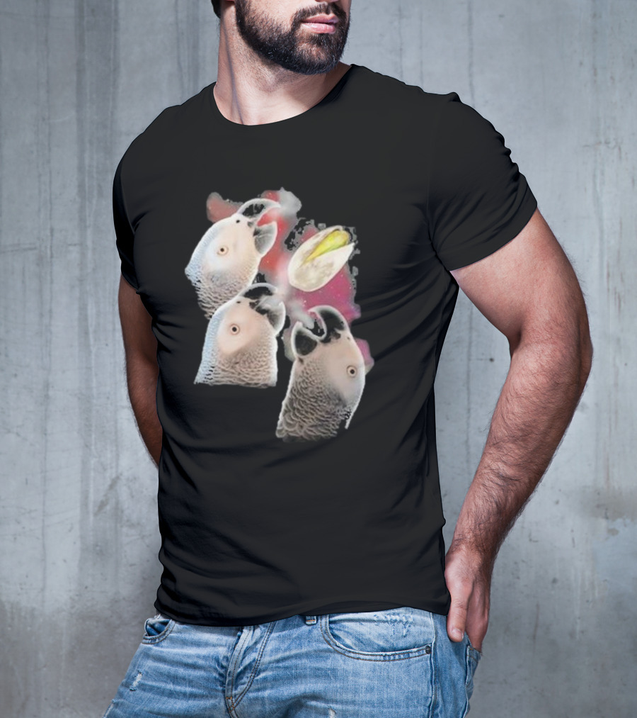 Apollo And Frens Three Cockatoos With Moon And Space Theme T-Shirt