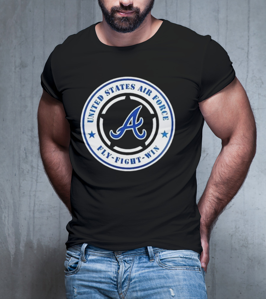 Atlanta Braves United States Air Force Fly Fight Win Military Appreciation Night 2025 T-Shirt