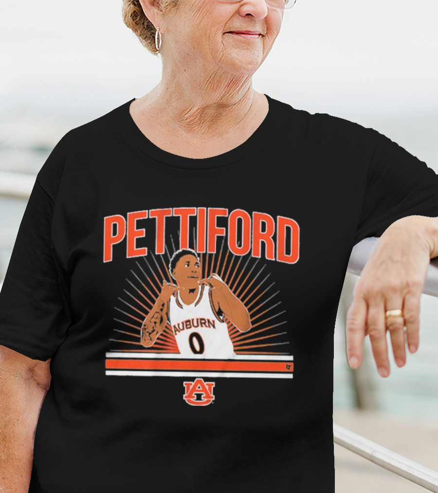 Auburn Basketball Pettiford 0 Auburn University Basketball Star T-Shirt