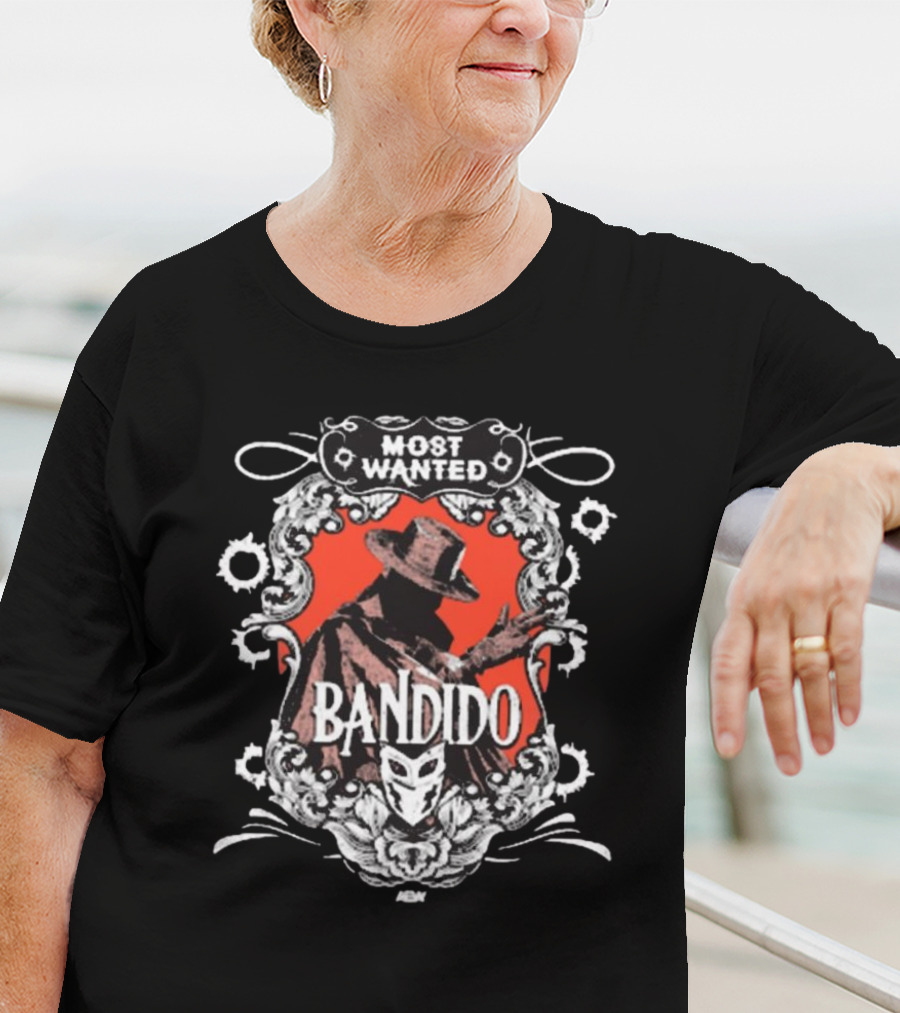 Bandido Most Wanted Masked Man AEW 2025 T-Shirt