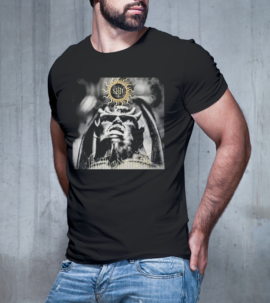 Behemoth The Shit Of God 9th May 2025 Sun Icon And Demonic Figure T-Shirt
