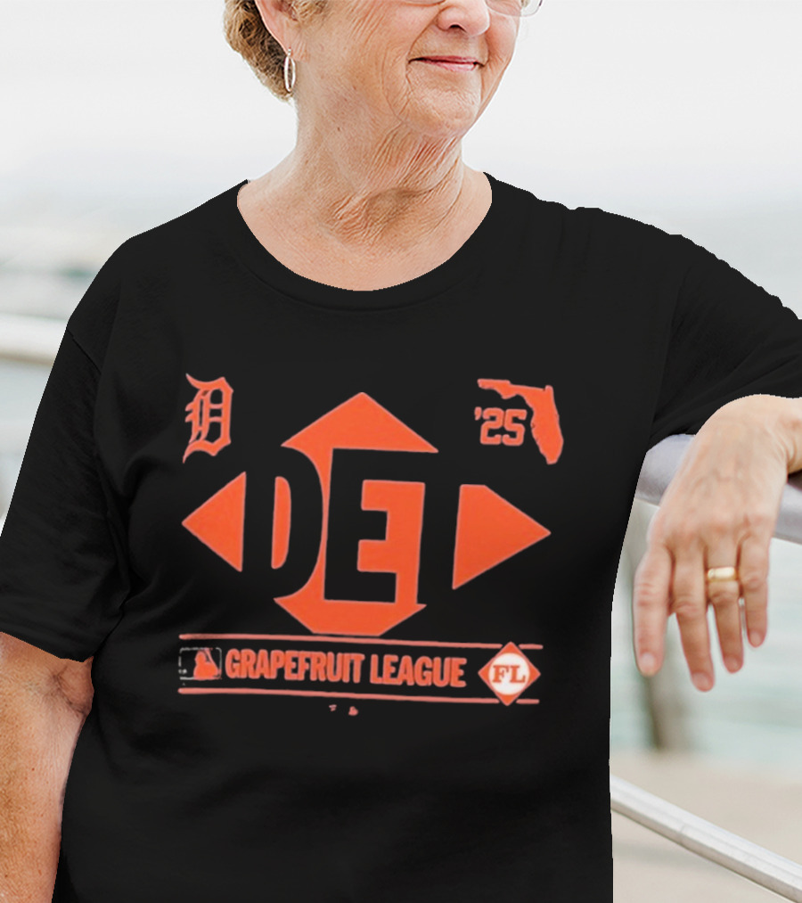 Detroit Tigers Spring Training 2025 Grapefruit League FL Icon T-Shirt