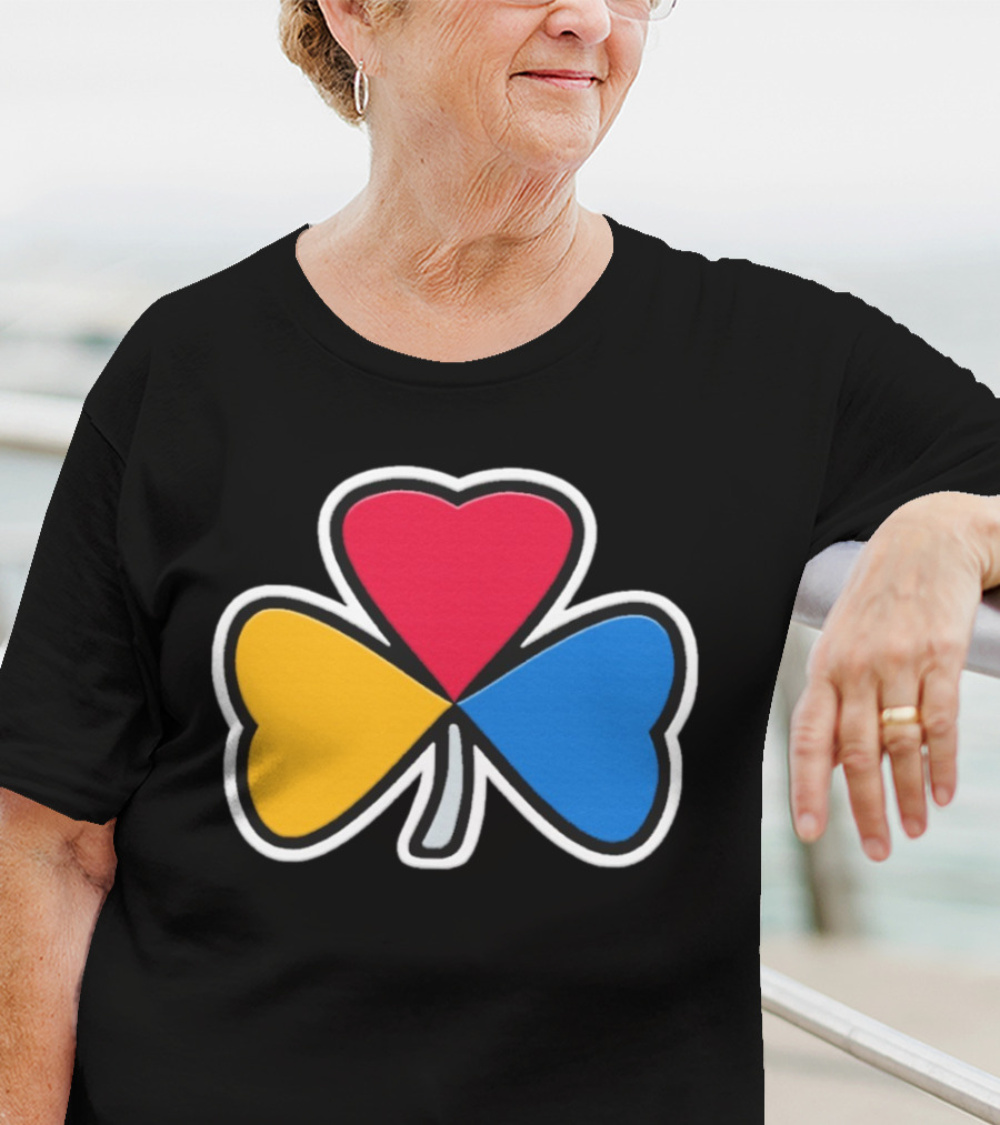 Pittsburgh Steelers Steel Shamrock Heart Colors T-Shirt
